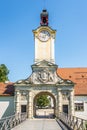 View at the Gate to New castle in Ingolstadt - Germany Royalty Free Stock Photo