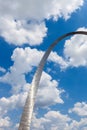 View of The Gateway Arch in St. Louis, Missouri with blue sky w Royalty Free Stock Photo