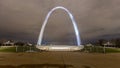 View of the Gateway Arch in St. Louis from Gateway Park at night Royalty Free Stock Photo