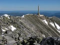 View from Gaustatoppen with the radio tower near the mountain\'s summit