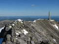 View from Gaustatoppen with the radio tower near the mountain\'s summit