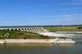Missouri River dam at Gavins Point