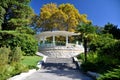 View of the gazebo in the park Arboretum city of Sochi