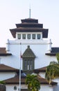 The view of Gedung Sate. Grand Dutch colonial administration building dating to the 1920s