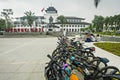 View of Gedung Sate, an Old Historical building with art deco style in Bandung, Indonesia