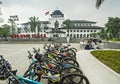 View of Gedung Sate, an Old Historical building with art deco style in Bandung, Indonesia