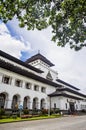 View of Gedung Sate, an Old Historical building with art deco style in Bandung, Indonesia