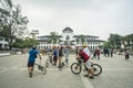 View of Gedung Sate, an Old Historical building with art deco style in Bandung, Indonesia