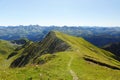 The view from Gehrengrat mountain in Voralrberg, Austria Royalty Free Stock Photo
