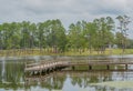 View of Geiger Lake in the wilderness of Pine Belt Region of Hattiesburg, Mississippi