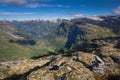 View into Geiranger fjord from Dalsnibba Royalty Free Stock Photo