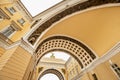 View on General Staff triumphal arch, Saint Petersburg, Russia. Architectural historical landmark. Royalty Free Stock Photo