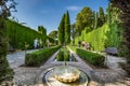 View of the Generalife gardens in Alhambra Royalty Free Stock Photo