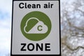 Clean Air Zone Sign Royalty Free Stock Photo