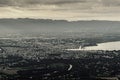 View of Geneva from Saleve mountain Royalty Free Stock Photo