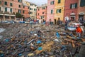 View of Genoa Boccadasse beach devasted after the storm of the night before, taly