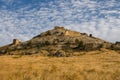 View of the Genoese fortress in Sudak in Crimea. Genoese fortress in Sudak on the Crimean Peninsula. Royalty Free Stock Photo