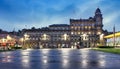 View of George Square in Glasgow at night - Scotland