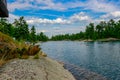 The view of Georgian Bay along the Point au baril Royalty Free Stock Photo