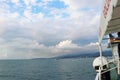 Panoramic view of the Black sea. Horizon over water Royalty Free Stock Photo