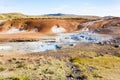 view of geothermal Krysuvik area with mudpots