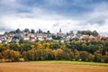 View on German city Homberg Ohm, Hessen, Germany. Beautiful small town on autumn day.