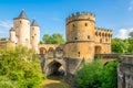 View at the German Gate bridge in Metz - France