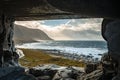 View from the german radar emplacement at the stormy shore at Lofoten Islands