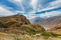 Gete village and Spiti valley in Himalayas. Spiti valley, Himachal Pradesh, India Royalty Free Stock Photo