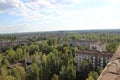 View on ghost town Pripyat, Chornobyl zone Royalty Free Stock Photo