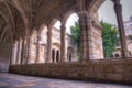 View of the Ghotic Cloister of the Santander cathedral