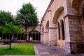 View of the Ghotic Cloister of the Santander cathedral Royalty Free Stock Photo