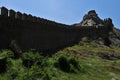 View on giant cliff from Genoese fortress Sudak Royalty Free Stock Photo