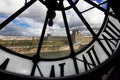 View through giant clock in Musee d` Orsay