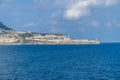 A view from Gibraltar Bay towards southern tip of Gibraltar Royalty Free Stock Photo