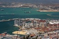 View on gibraltar town and harbour Royalty Free Stock Photo