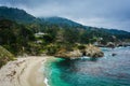 View of Gibson Beach, at Point Lobos State Natural Reserve, in C Royalty Free Stock Photo