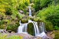 Giessbach Waterfall on Brienzersee Lake in Switzerland Royalty Free Stock Photo