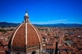 View from Giotto`s Bell Tower Duomo Cathedral of Santa Maria del Fiore Florence Italy Royalty Free Stock Photo