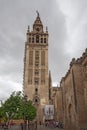 View of Giralda belfry from the Seville street