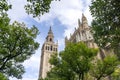 View of Giralda from orange tree courtyard