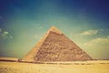 View of the Giza Pyramids. Egypt. Cairo. Royalty Free Stock Photo