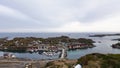 View of Gjermesoya island near Ballstad in the Lofoten in Norway in winter Royalty Free Stock Photo