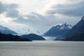 View of the glaciar Gray from the Mirador Gray Lake in the Torres del Paine mountains, Torres del Paine National Park, Chile Royalty Free Stock Photo