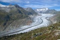 View on a glacier Aletsch