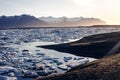 View of the glacier lagoon, Jokulsarlon, Iceland Royalty Free Stock Photo