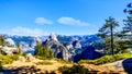 View from Glacier Point at the end of Glacier Point Road of the Sierra Nevada high country in Yosemite National Park Royalty Free Stock Photo