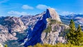 View from Glacier Point at the end of Glacier Point Road of the Sierra Nevada high country in Yosemite National Park Royalty Free Stock Photo