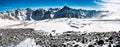 View from the glacier in popular French ski resort Les 2 Alpes