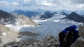 View on glacier in Sulden - Southtyrol Royalty Free Stock Photo